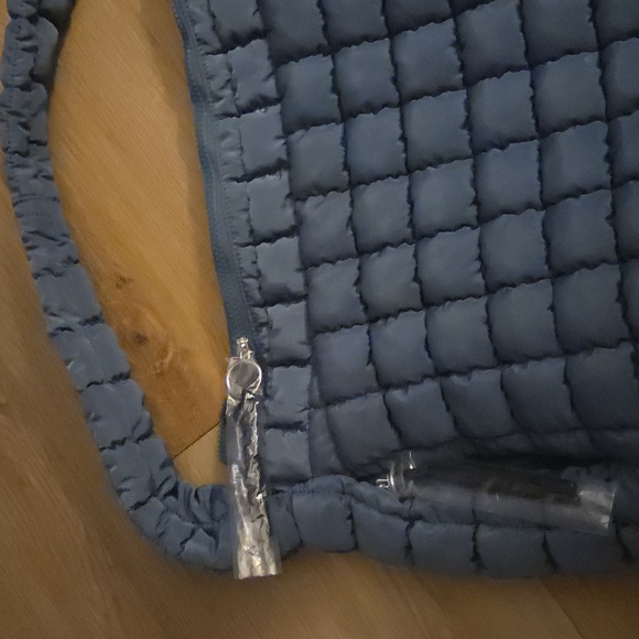 FP Movement by Free People Quilted Shoulder Bag in Dark Gray - Picture 4 of 5